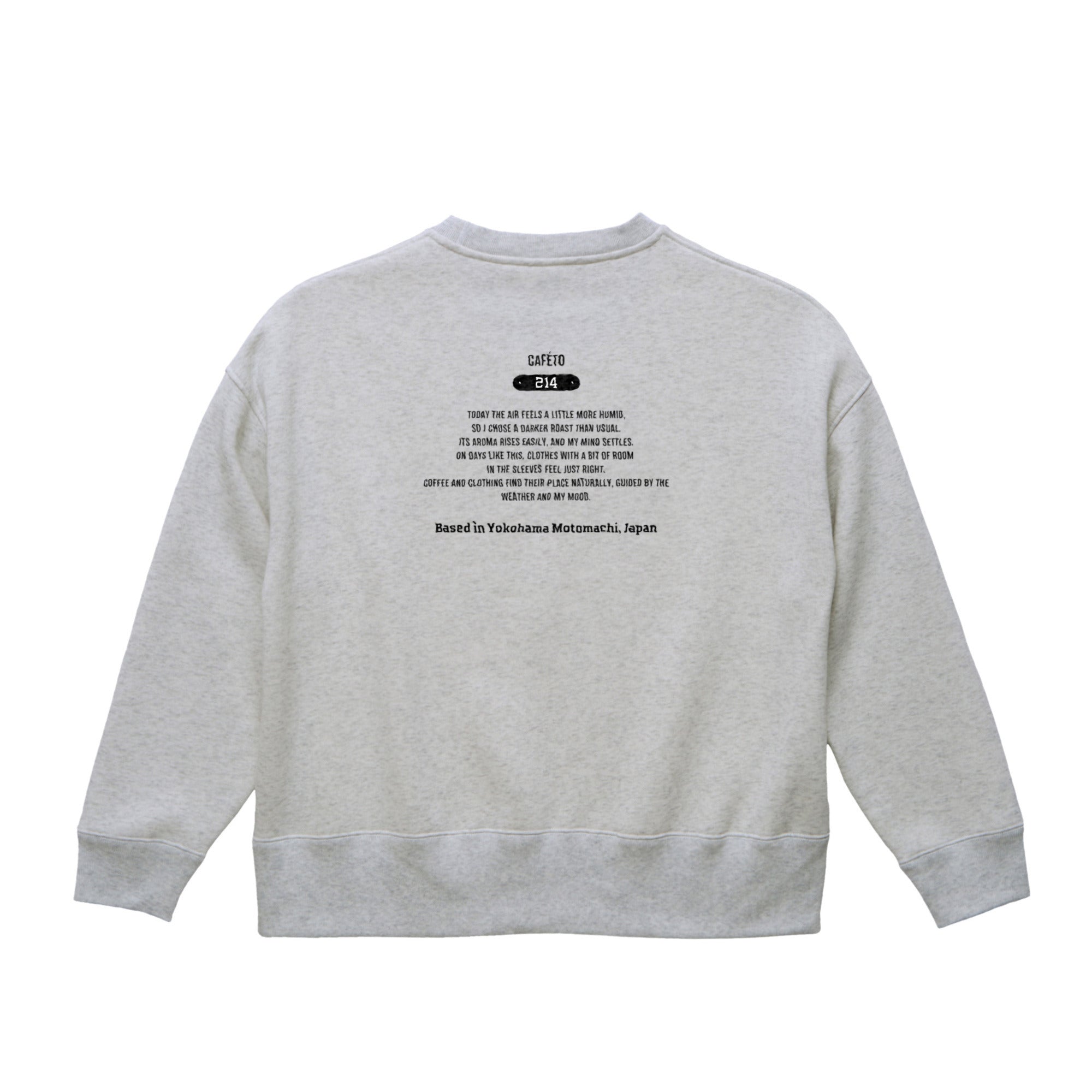 CAFÉTO SWEAT SHIRT No1　 ash image