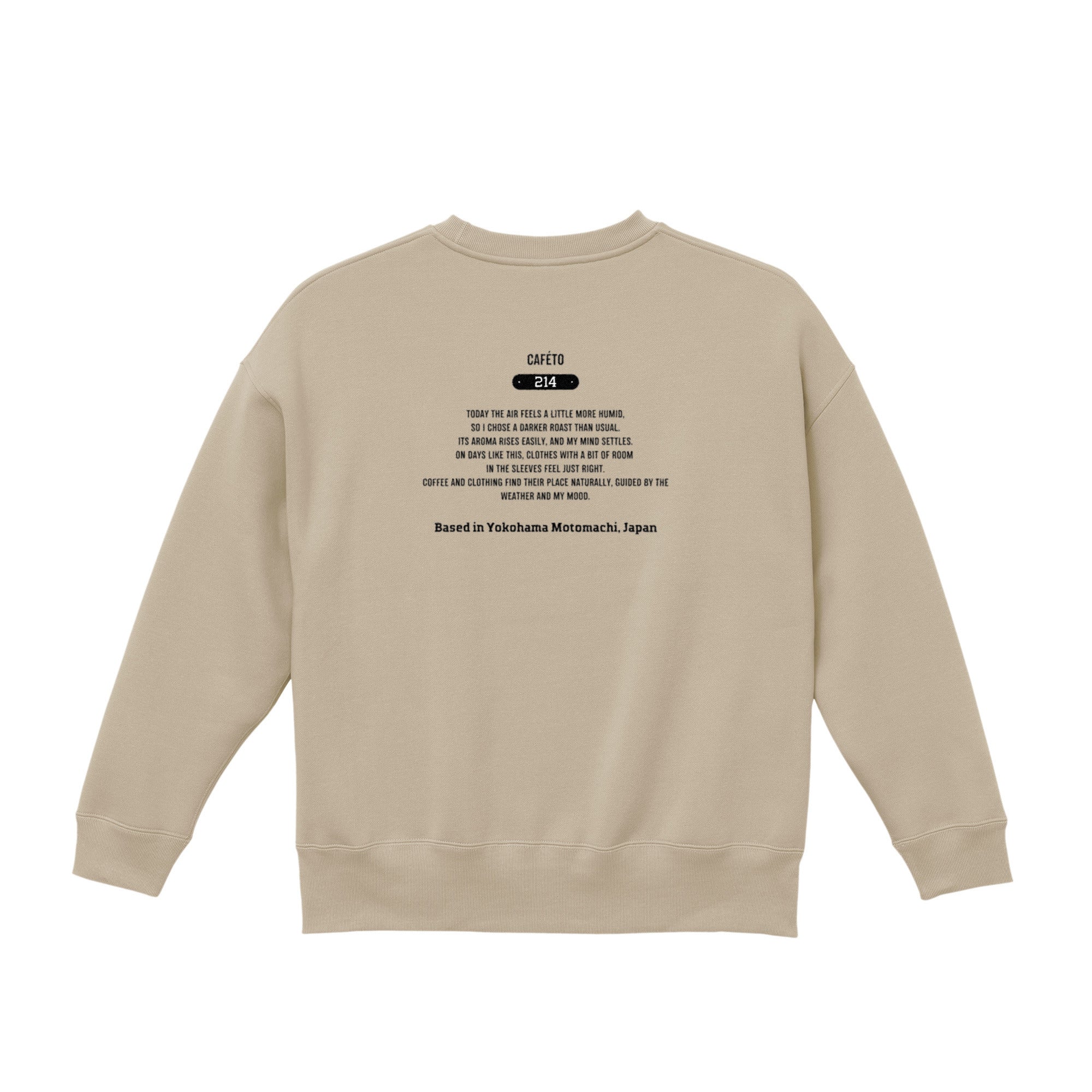 CAFÉTO SWEAT SHIRT No1　 sand-beige image