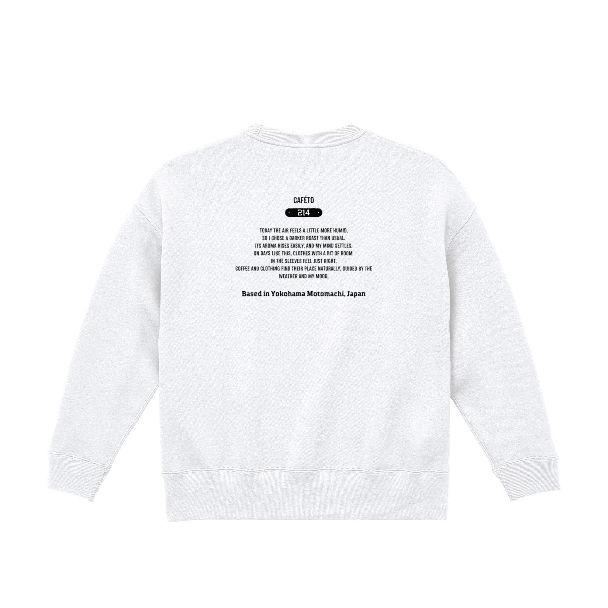 CAFÉTO SWEAT SHIRT No1　 white image